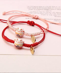 Vòng tay may mắn mèo thần tài Maneki Neko