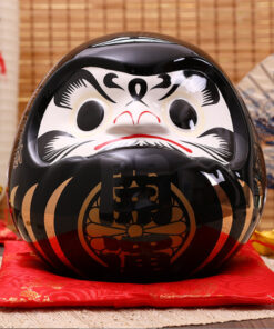 Búp bê sứ Daruma Đen size 22cm