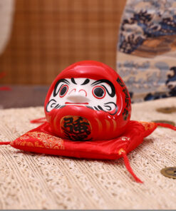 Búp bê sứ Daruma size nhỏ 12cm ( 4 màu sắc tùy chọn )