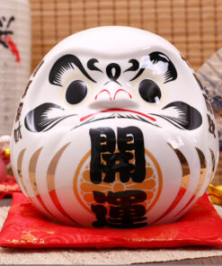 Búp bê sứ Daruma Trắng size 22cm