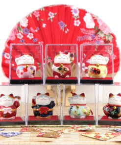 Mèo thần tài hộp mica nhỏ ( 9 mẫu )