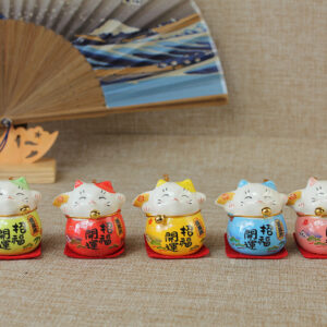 Mèo thần tài set 5 Sakura Khai Vận Chiêu Phúc