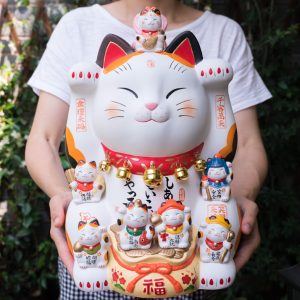 Mèo Thần Tài Để Bàn Size Lớn 24-28cm