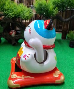 Mèo Thần Tài Vẫy Tay Năng Lượng Mặt Trời Cặp Đôi Japan