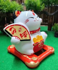 Mèo Thần Tài Vẫy Tay Năng Lượng Mặt Trời Cặp Đôi Japan